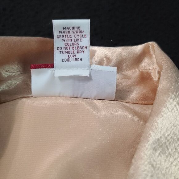 JM Collection Womens Button Up Blouse Gold Size 12 100% Polyester Long Sleeve - Picture 8 of 12